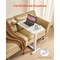 Overbed Table with Hidden Wheels, Height Adjustable Rolling Desk